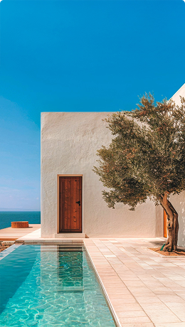 Widok na morze o zachodzie słońca