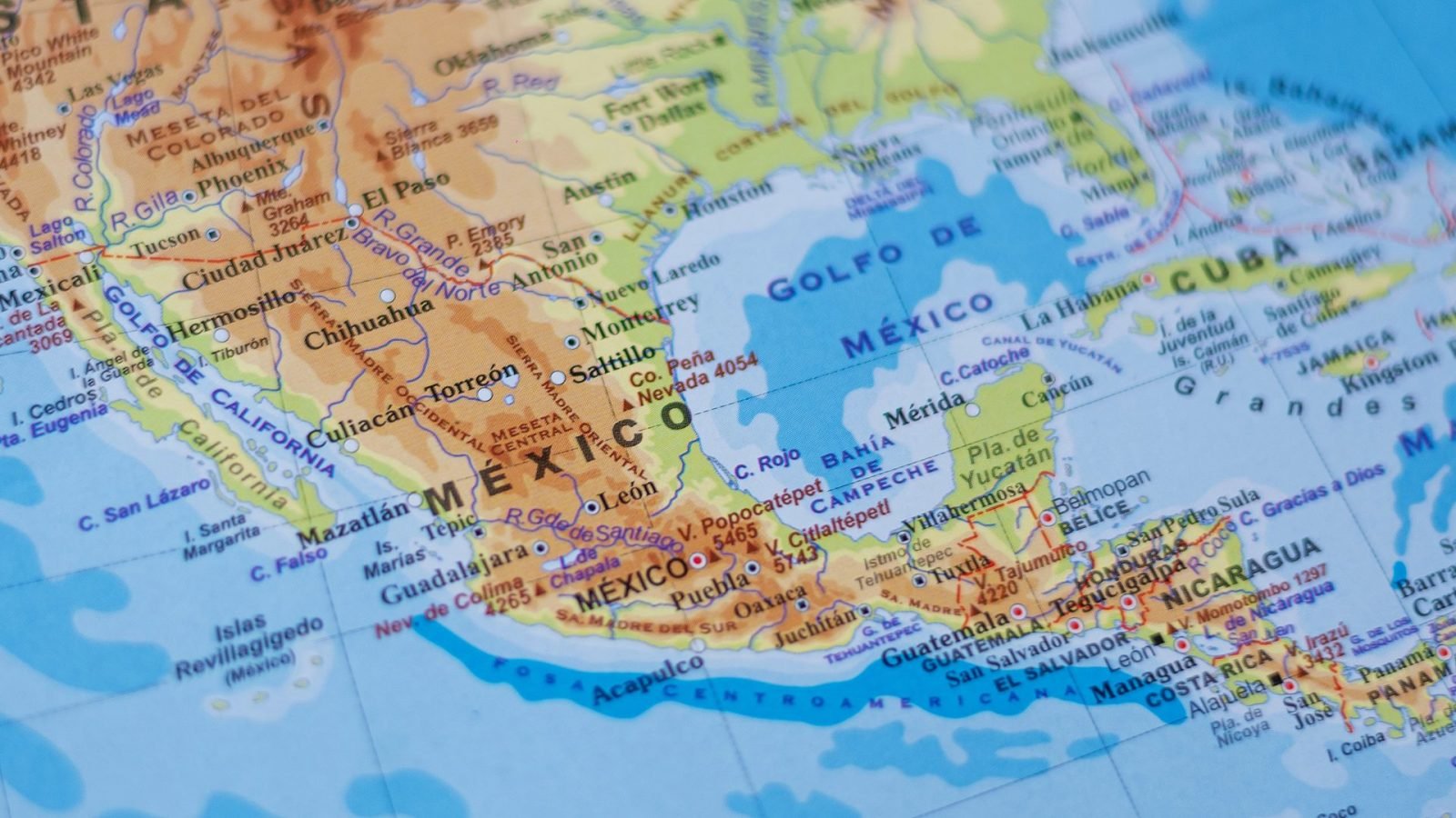 Mapa Meksyku
