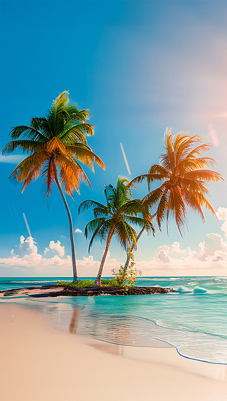 Widok na morze o zachodzie słońca