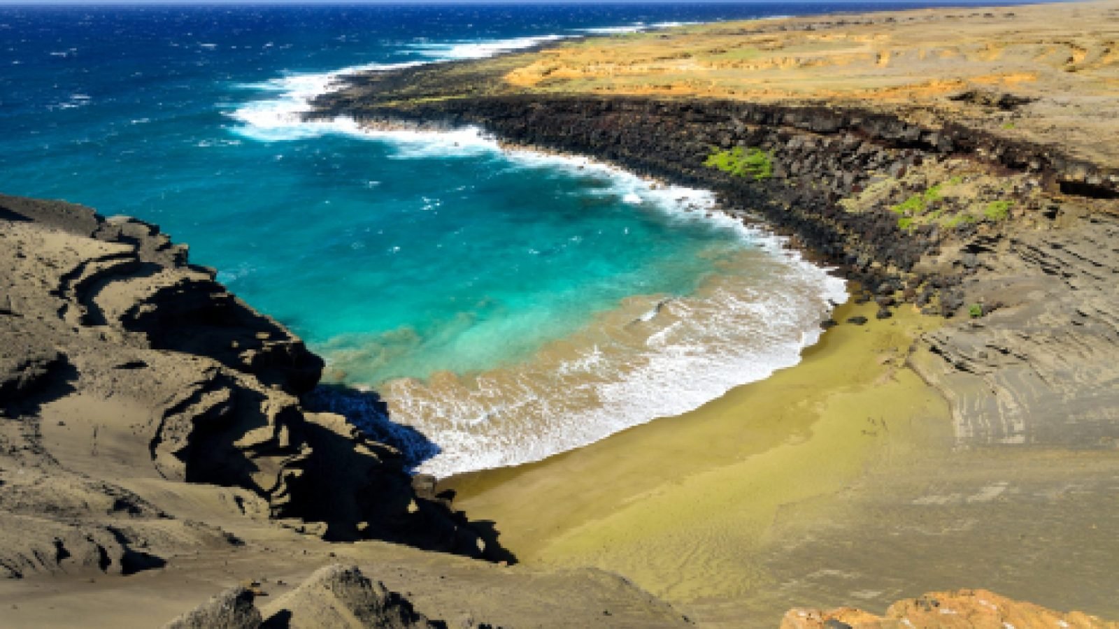 Plaża Papakolea - zielona plaża 