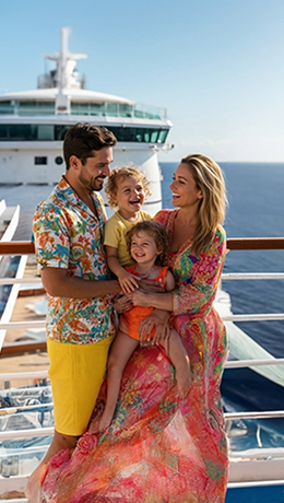 Luksusowy statek wycieczkowy płynący po morzu