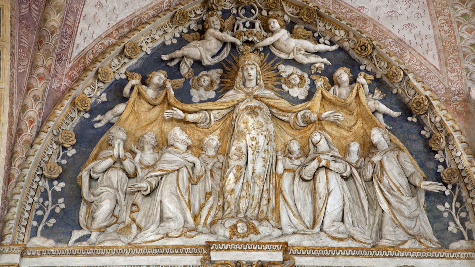 Mediolan - płaskorzeźba hl. Marii z kościoła Santa Maria delle Grazie