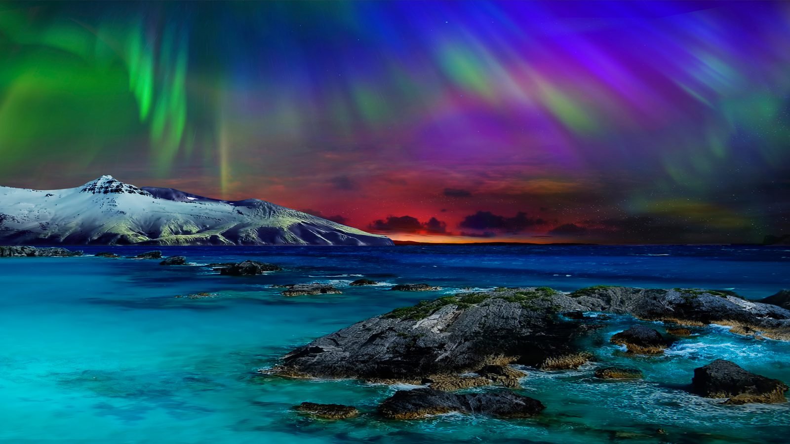 Kolorowa zorza polarna