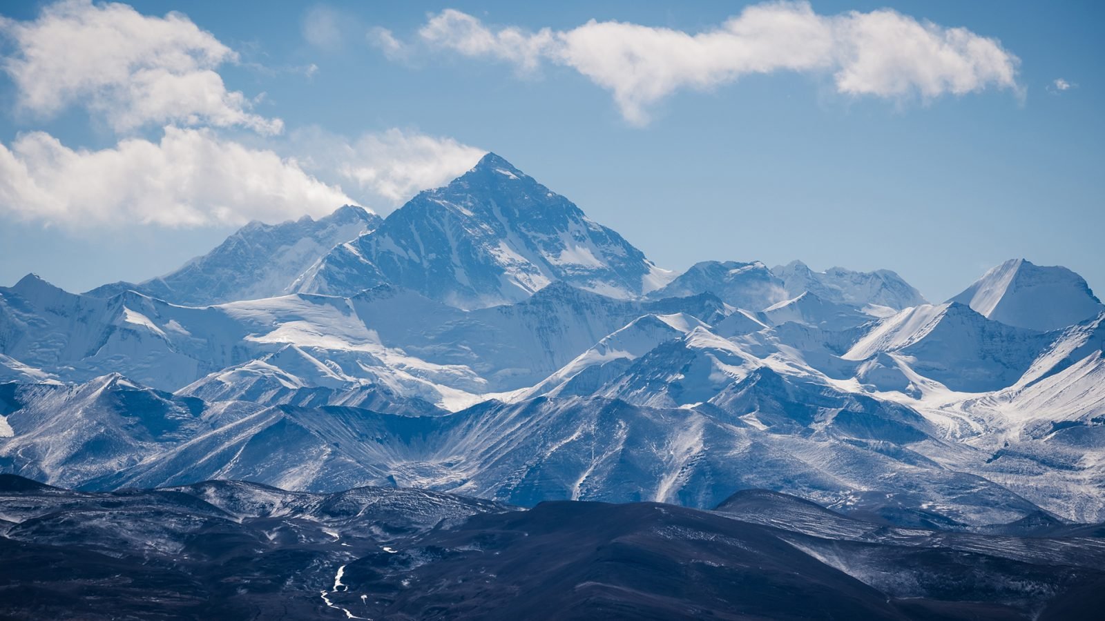 Krajobraz Mount Everestu w Tybecie, Chiny.