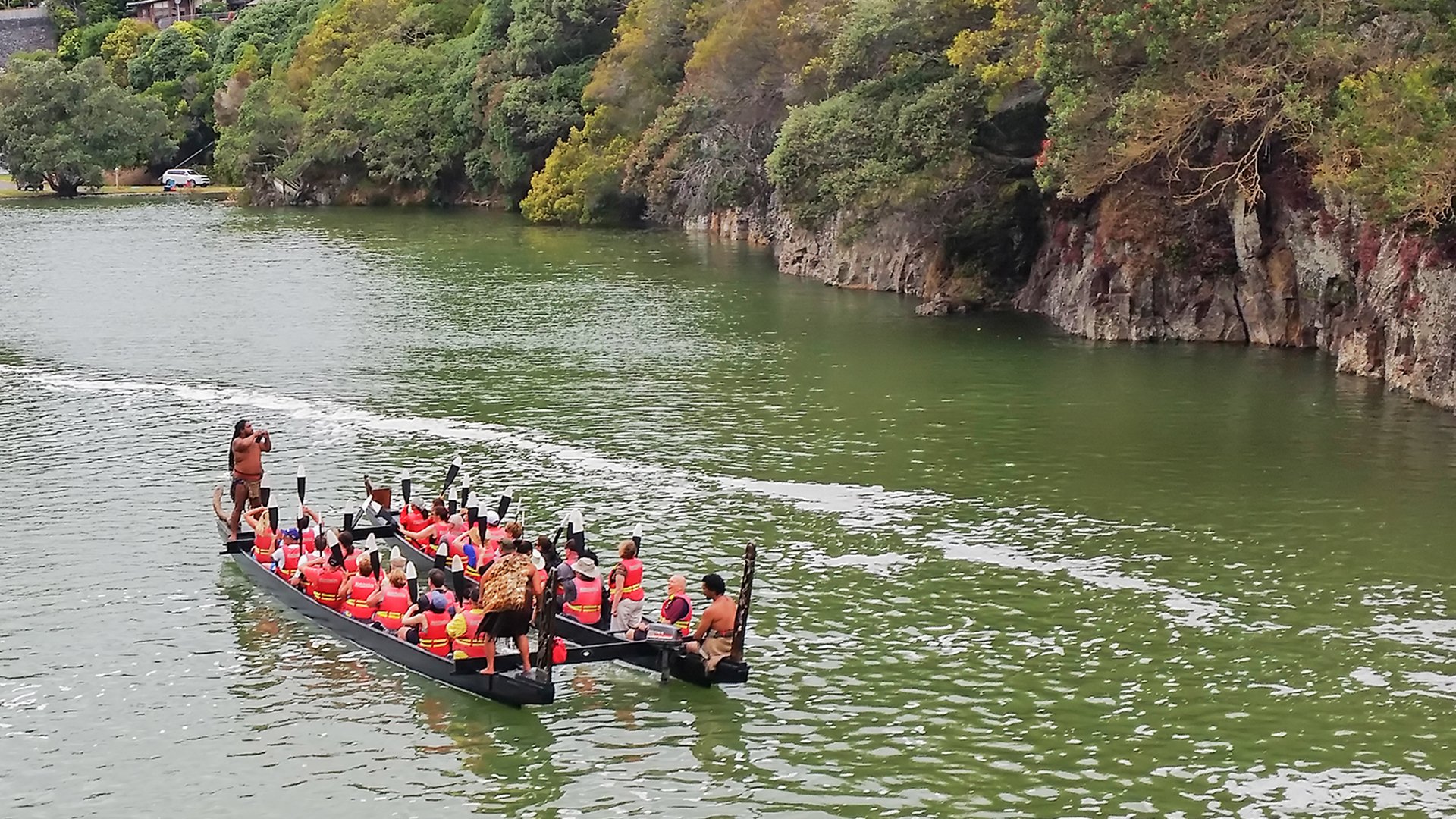 Waitangi River Traditional Maori Waka