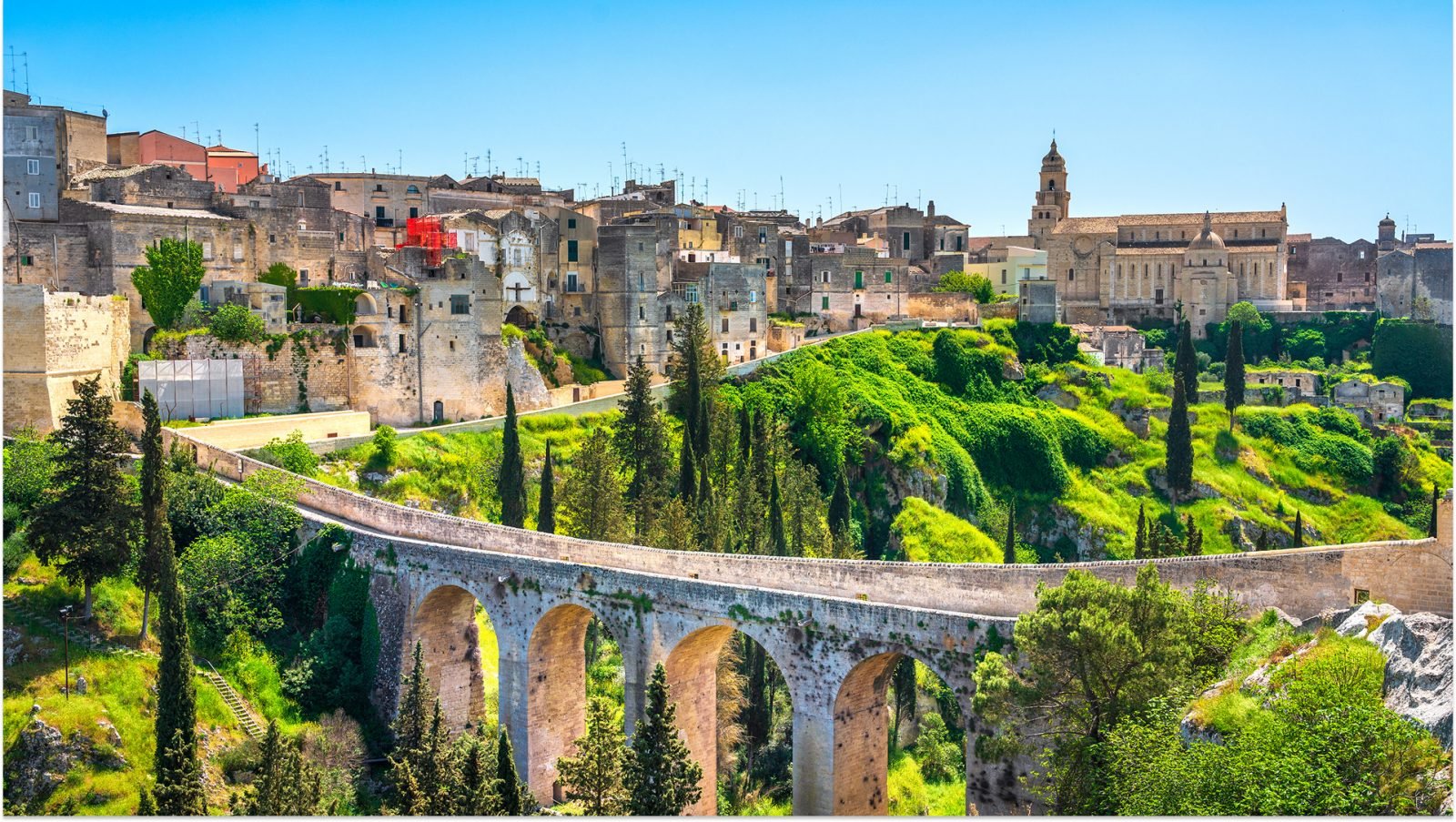 Gravina, most, kanionie w Apulii. Apulia, Włochy