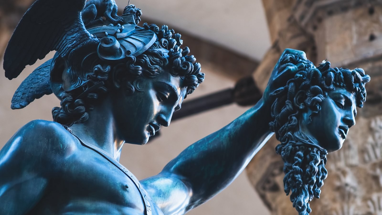 Rzeźba na Piazza della Signoria.