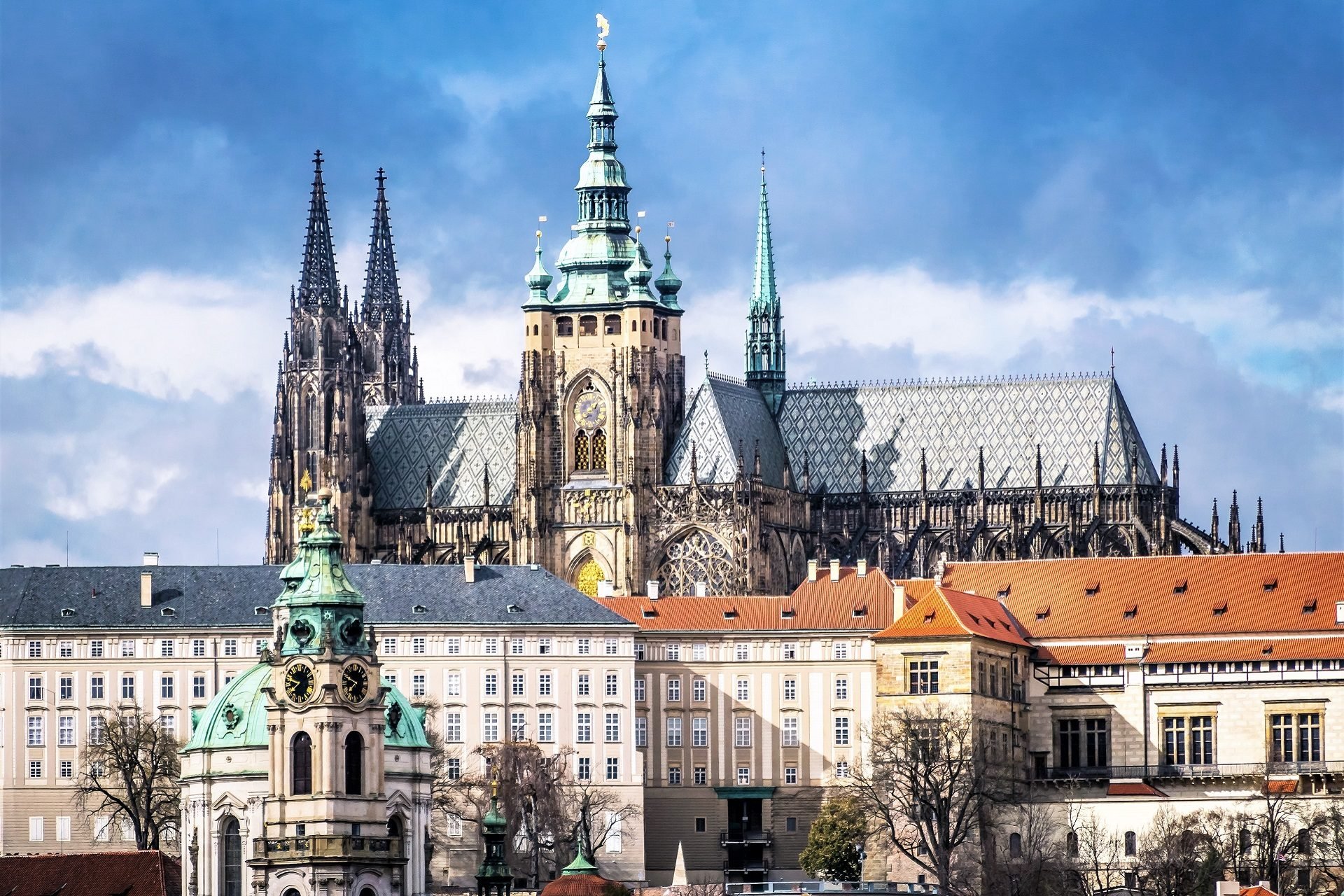 Widok na zamek praski na Hradczanach