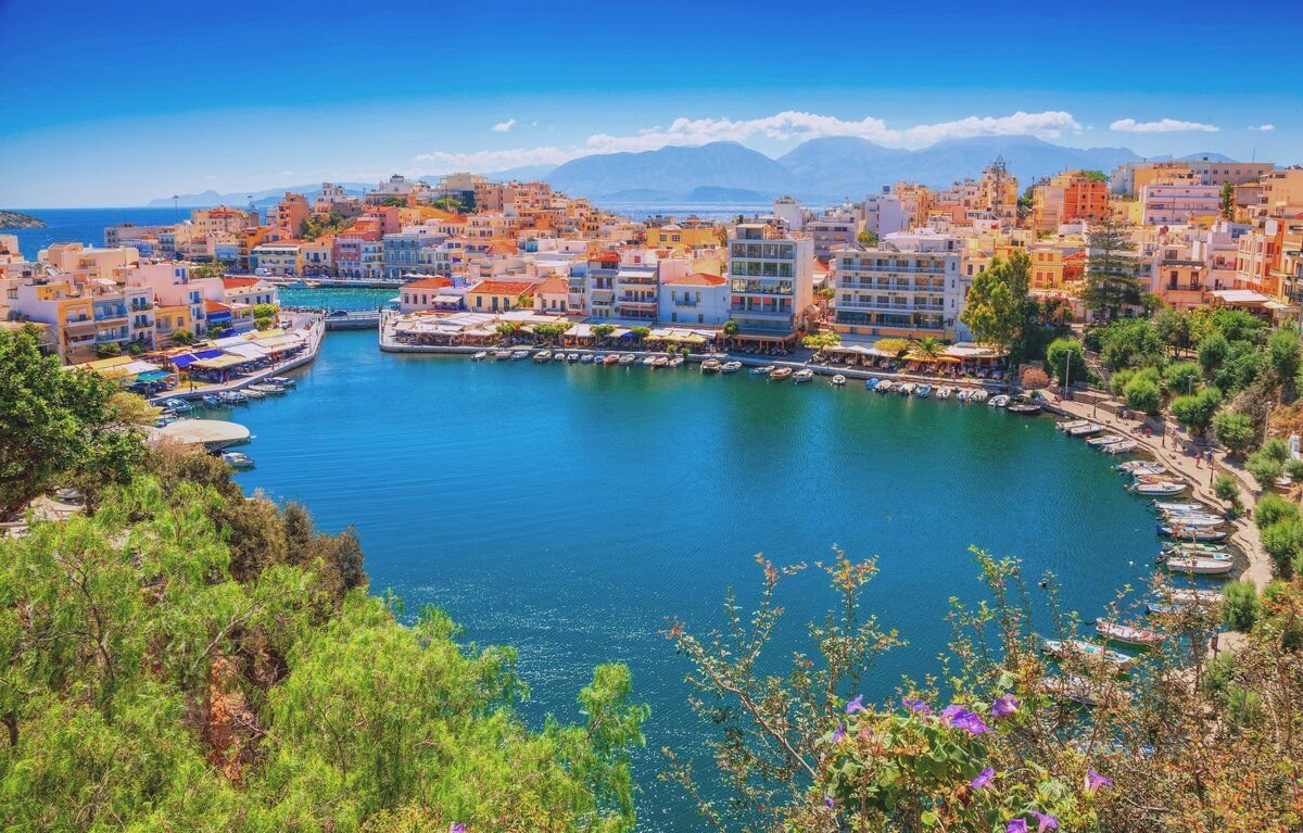 Agios Nikolaos is a town near Spinalonga in Greece