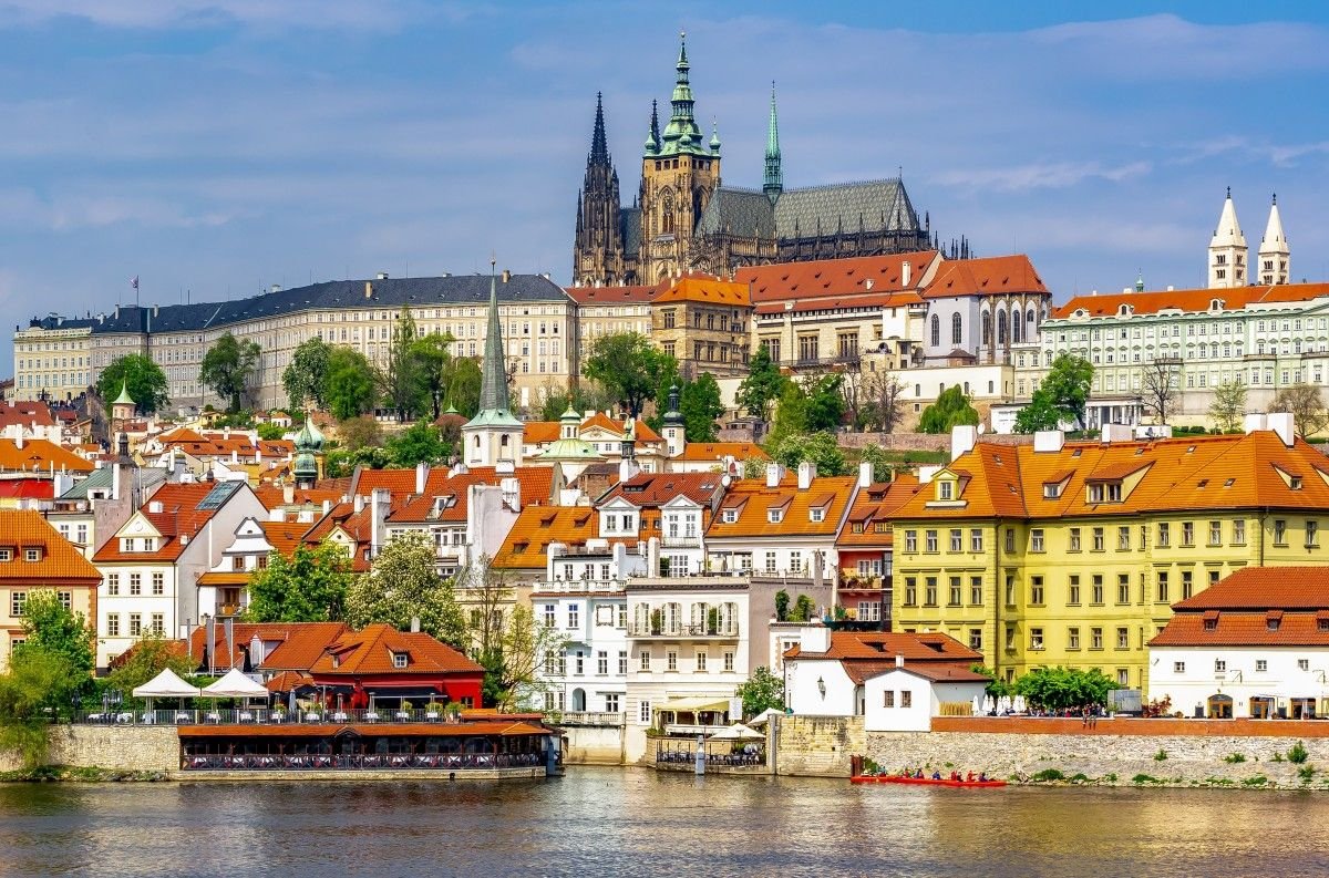 View of Prague's Prague Castle from Charles Bridge