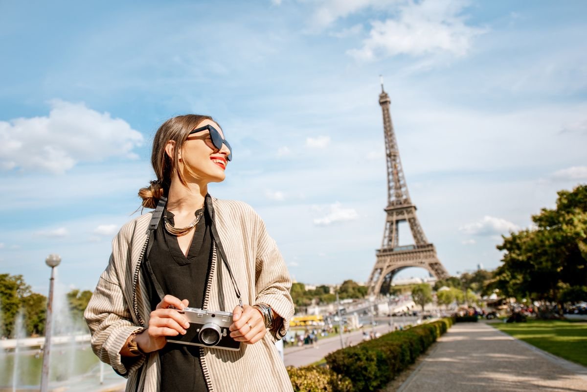 A tourist visiting Paris