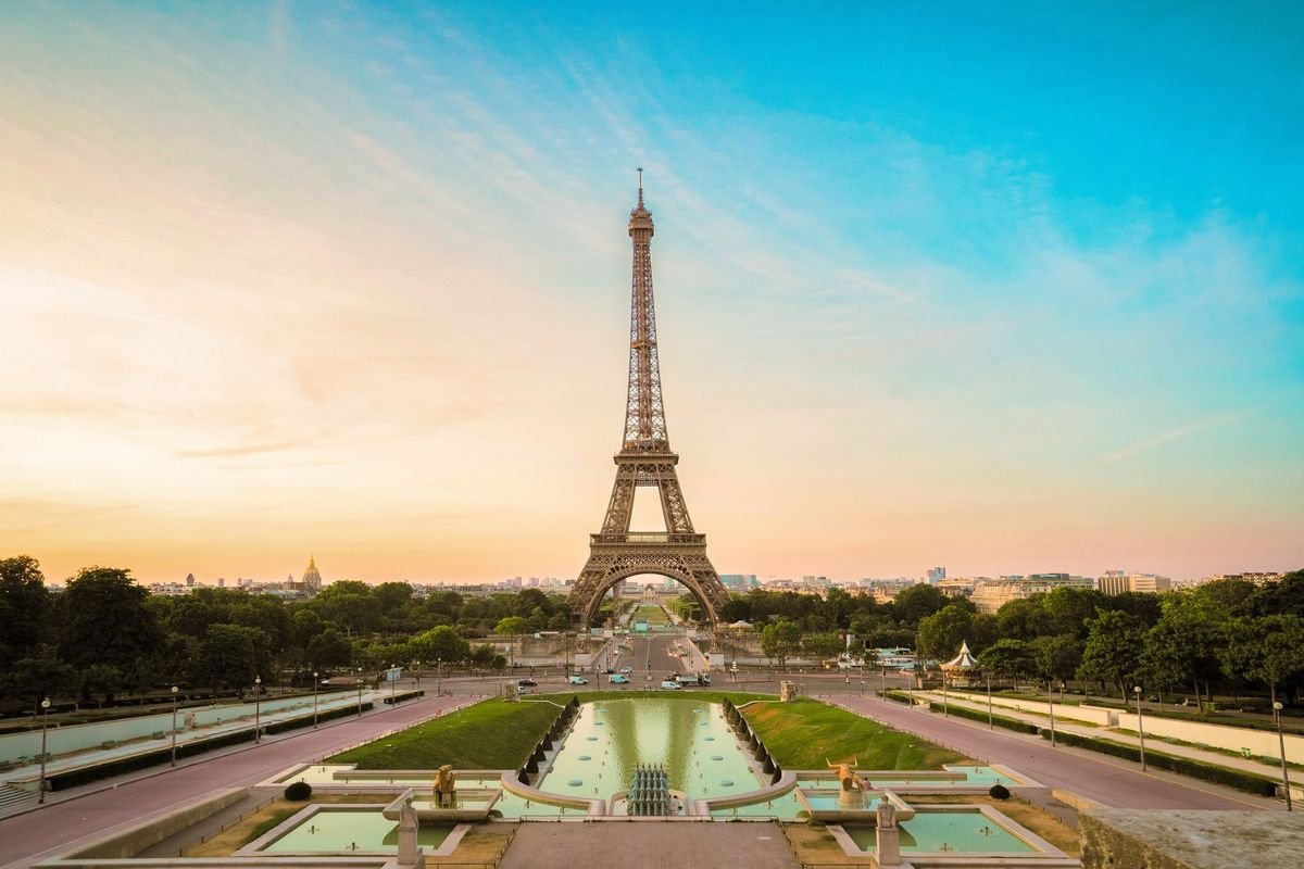 The Eiffel Tower from the Champs de Mars side