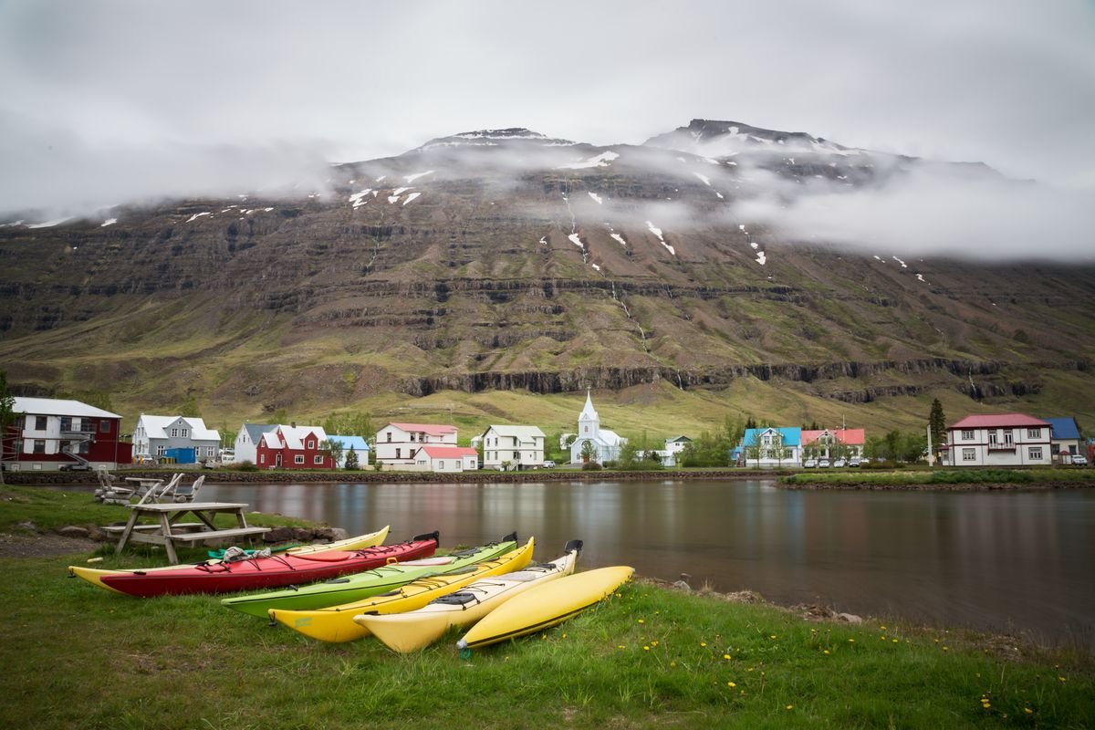 Boats on the shore in Iceland