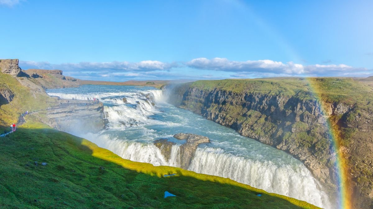 Waterfall Gullfoss in Iceland