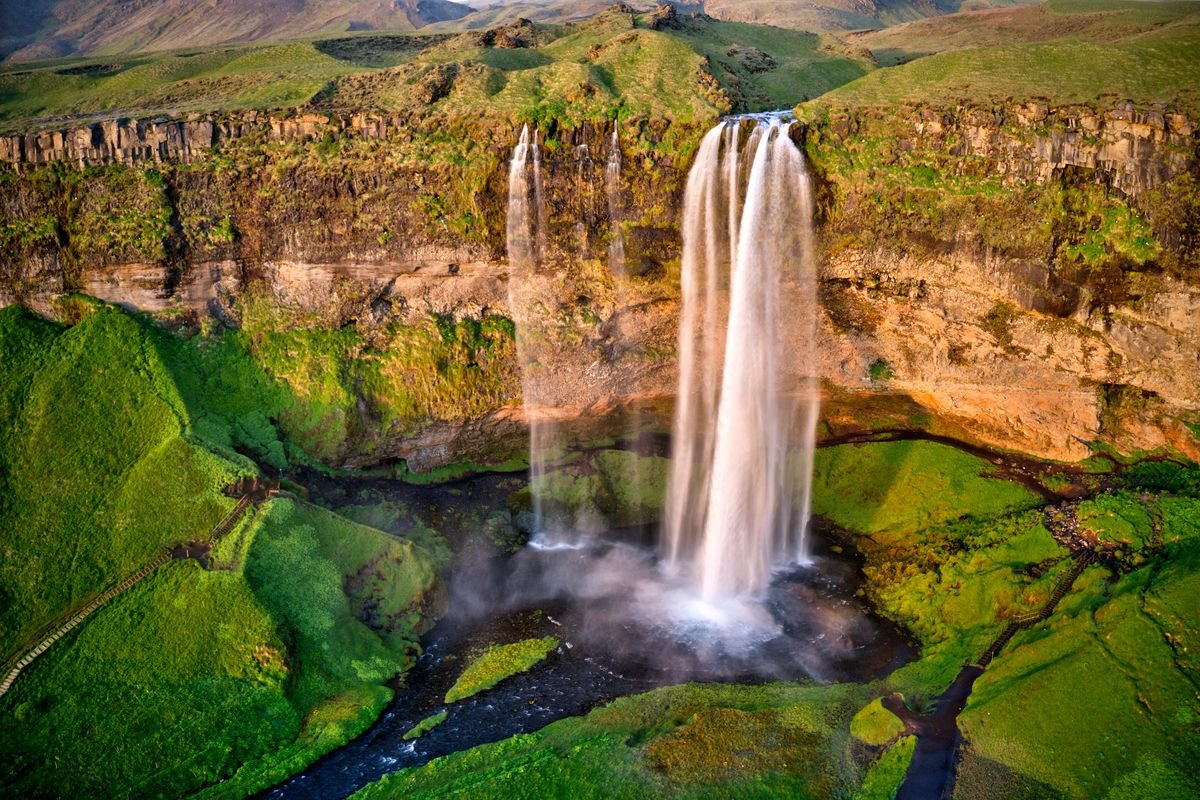 waterfall Seljalandsfoss in Iceland