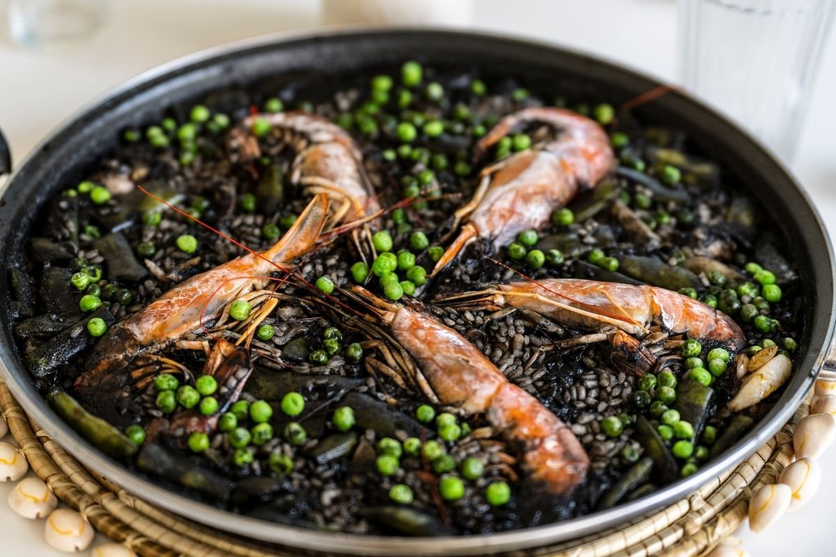 Arroz negro czyli ryż barwiony kałamarnicą