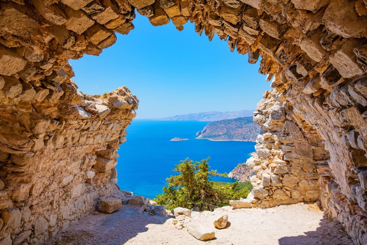 Zamek Monolithos na Rodos w Grecji