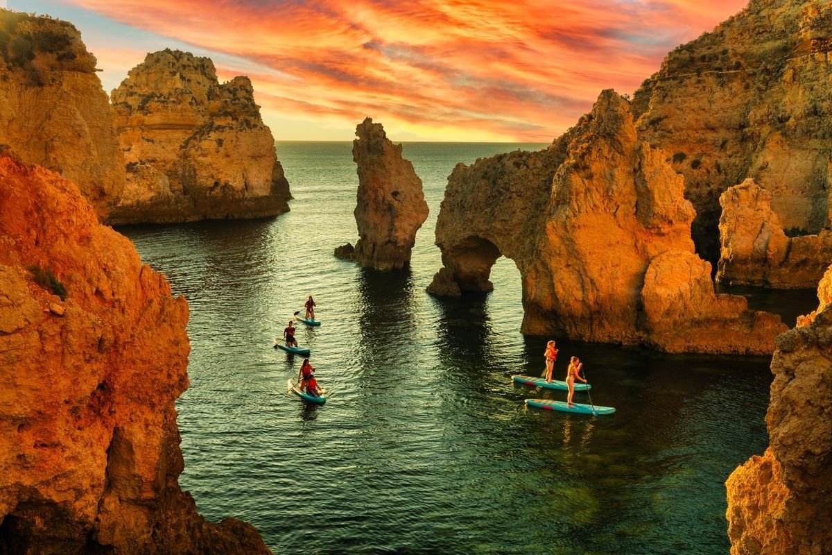 Ponta da Piedade at sunset