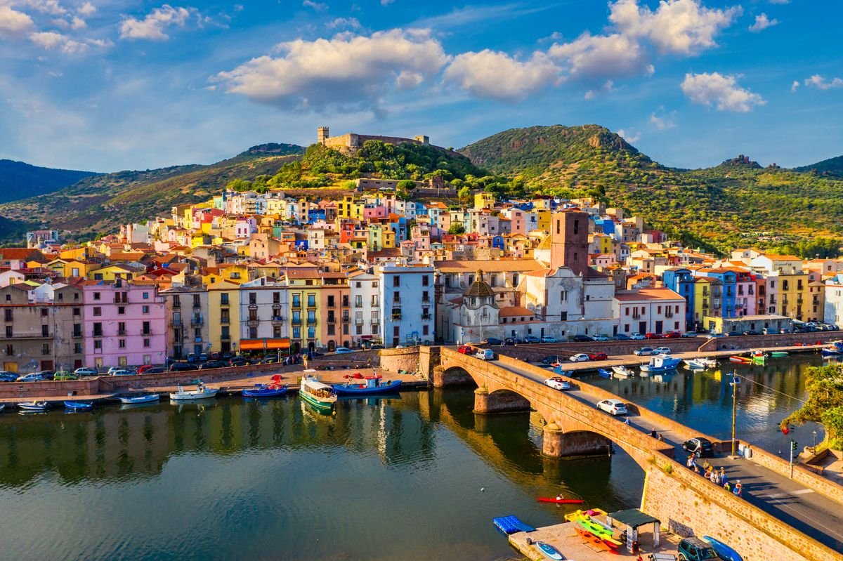 Colorful houses in Bosa, Sardinia