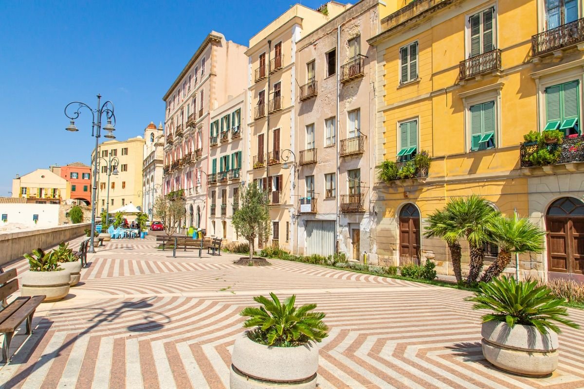 A street in Cagliari, the capital of Sardinia