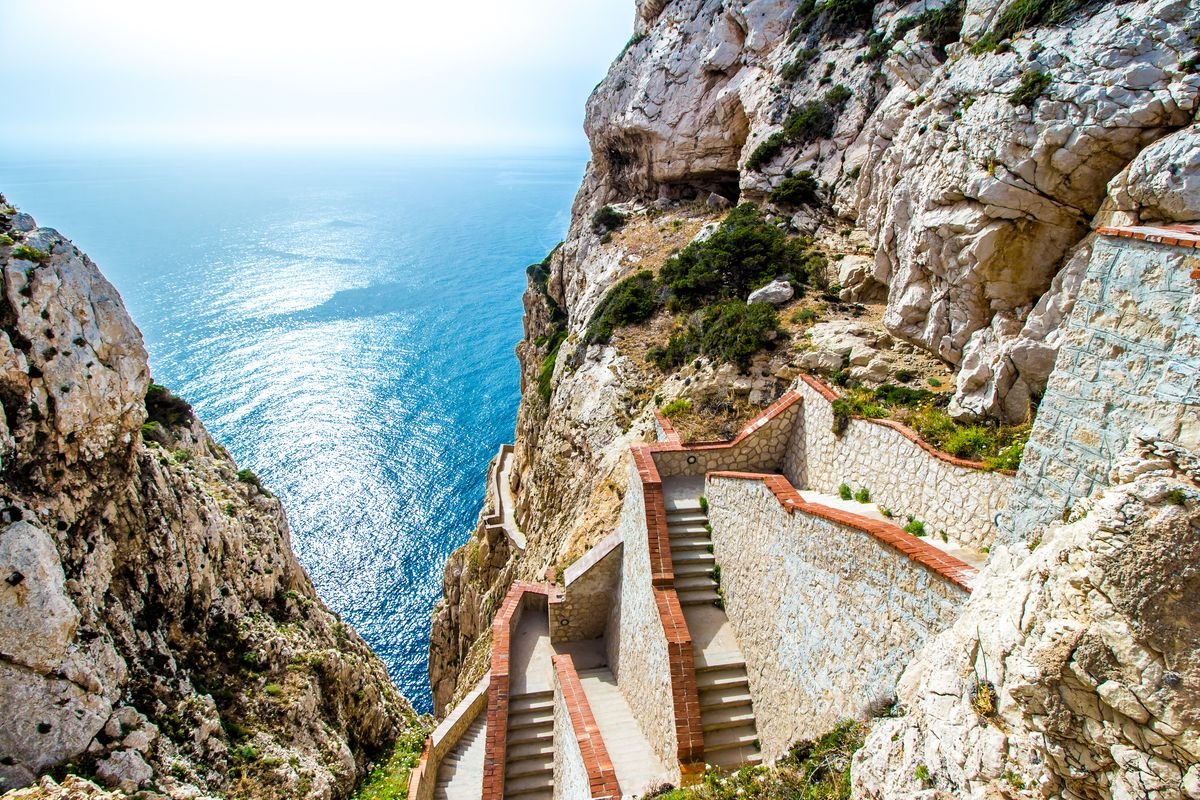 Entrance to Neptune's Grotto in Sardinia