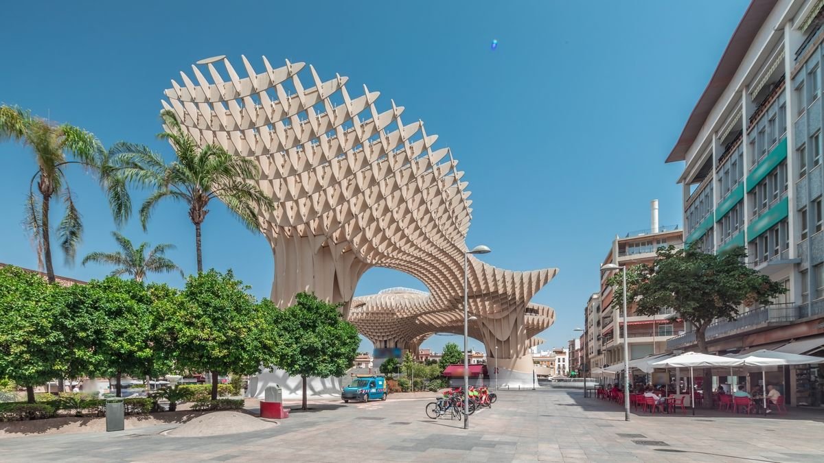 The wooden structure resembling giant mushrooms has become one of the symbols of the modern part of Seville