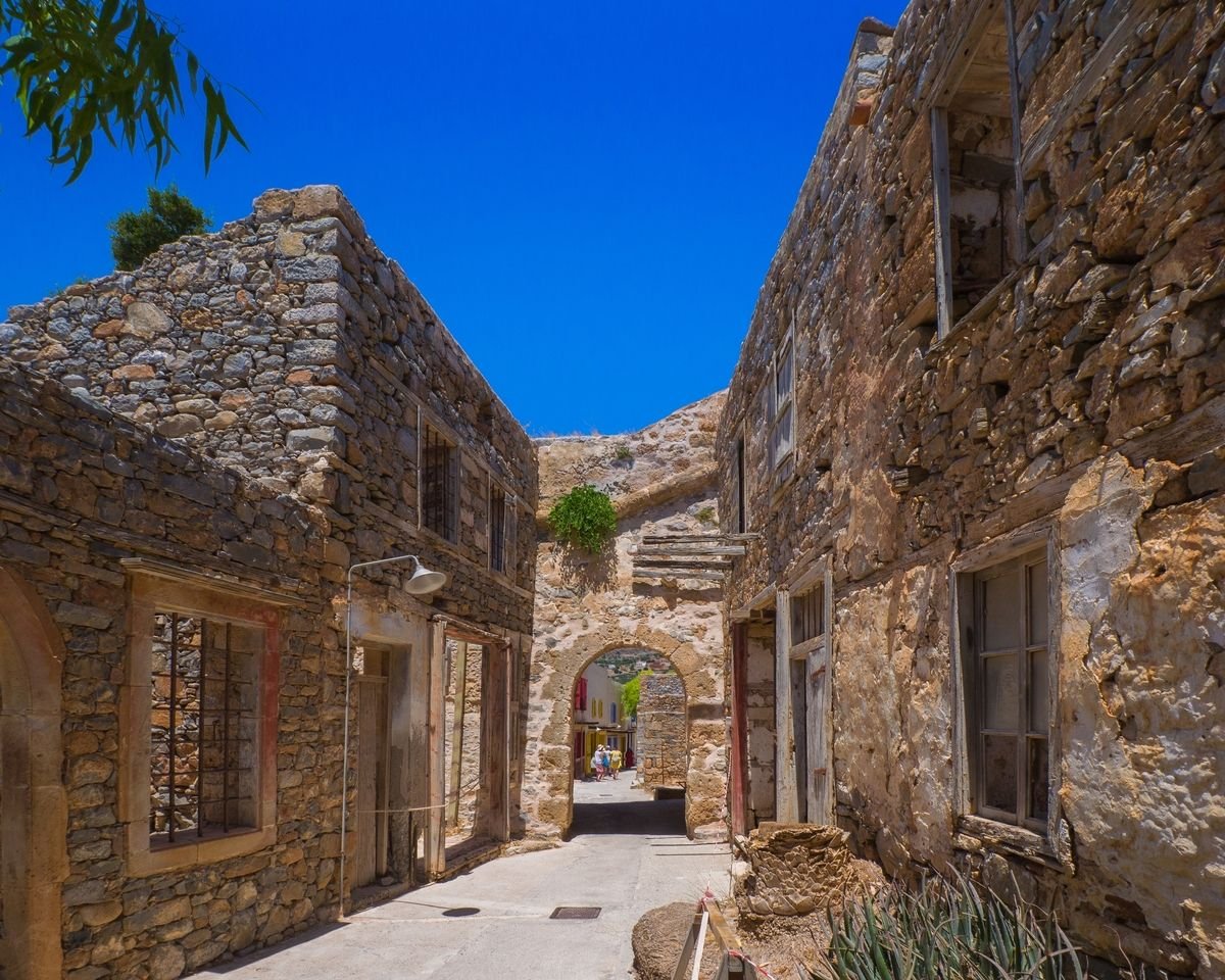 A town on the abandoned Greek island of Spinalonga