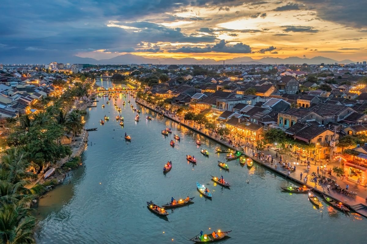 Panorama na Hoi An w Wietnamie