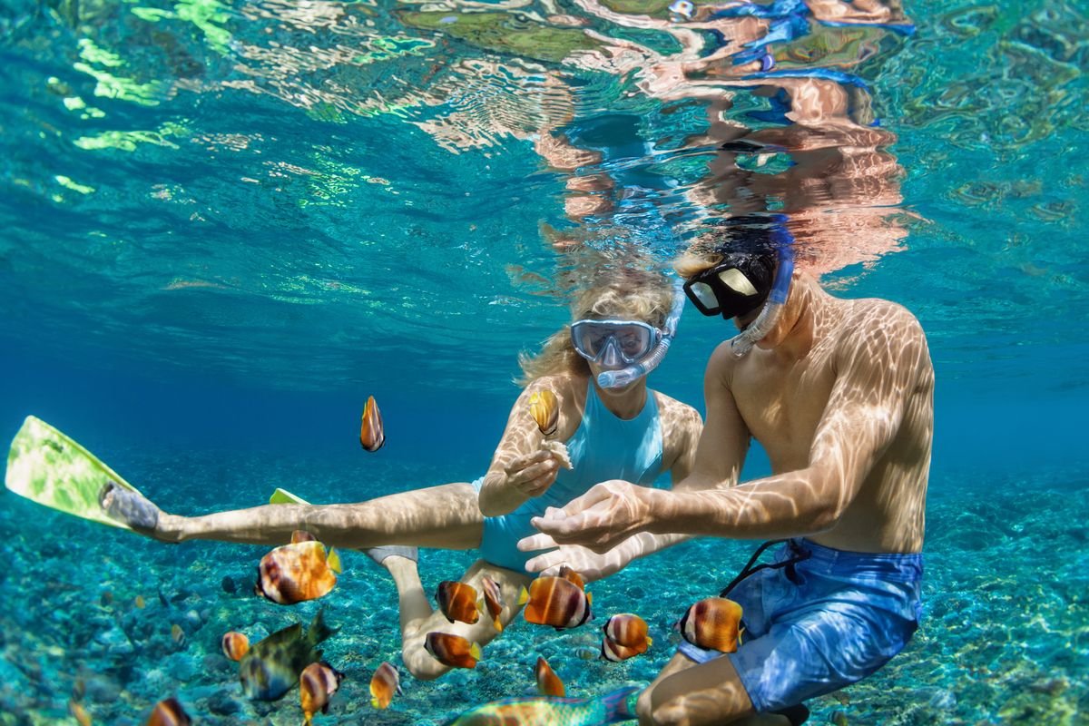 Snorkeling with a child