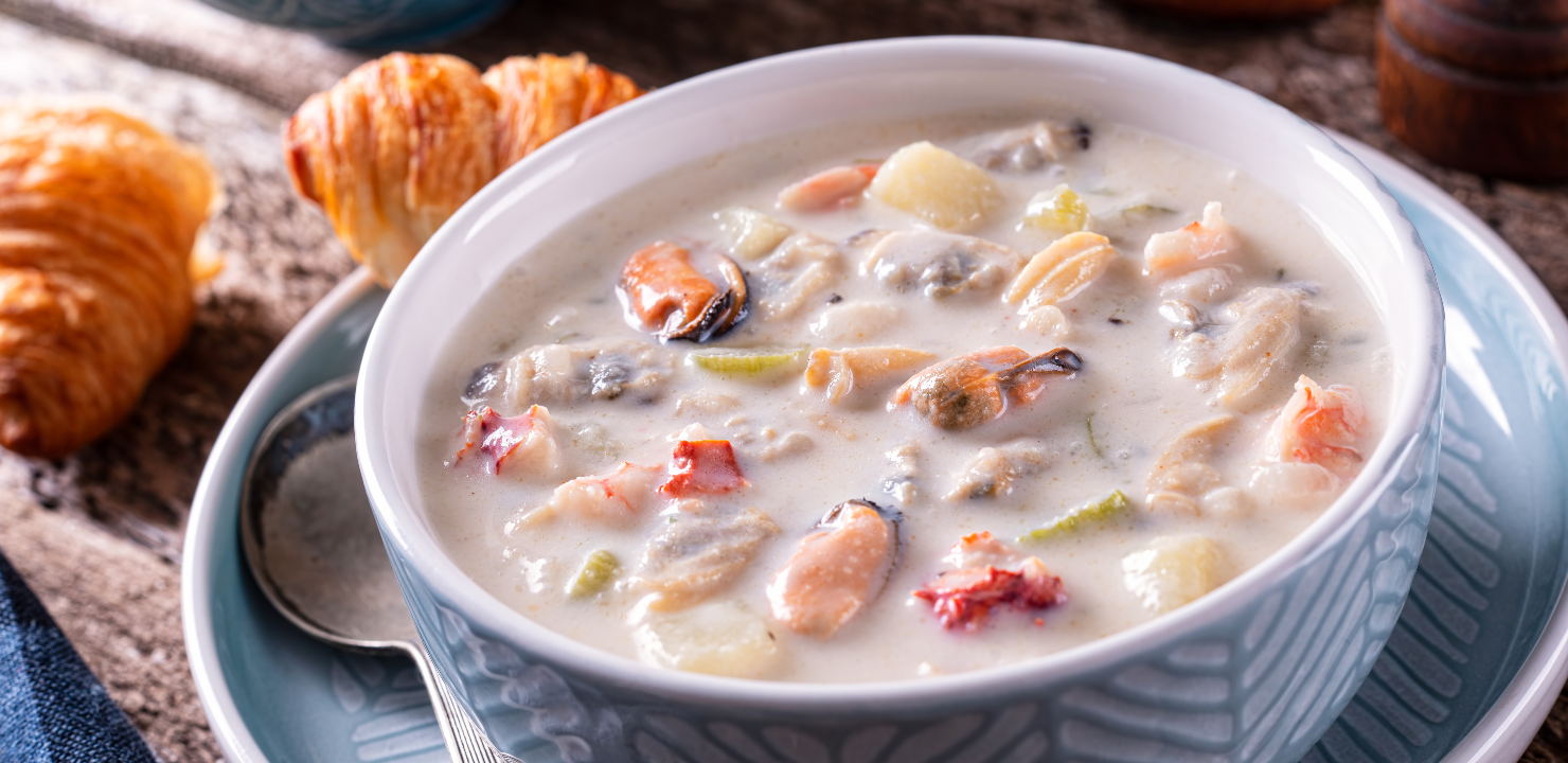 Chowder z owocami morza